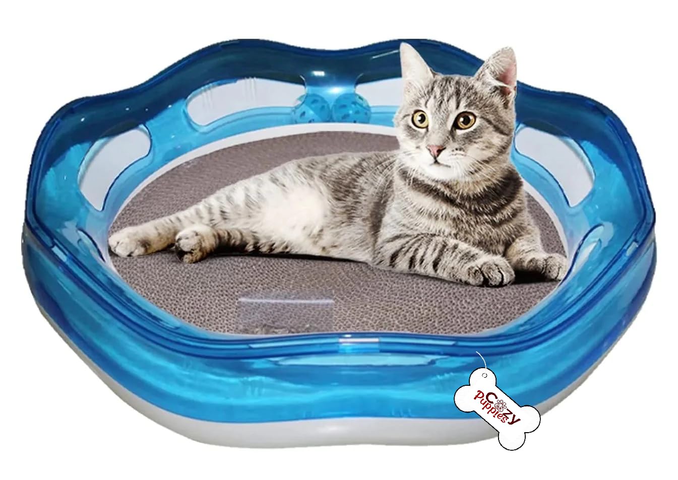 Cozy Puppies Cat Scratcher Toy, Cat Toy, Scratch pad,Scratching Toy,Post Pad Interactive Training Exercise Mouse Play Toy with Ball for Cat Kitty Puppy Size : 48 x48 cm (B0CLYGMVTZ) Amazon Price History, Amazon Price Tracker