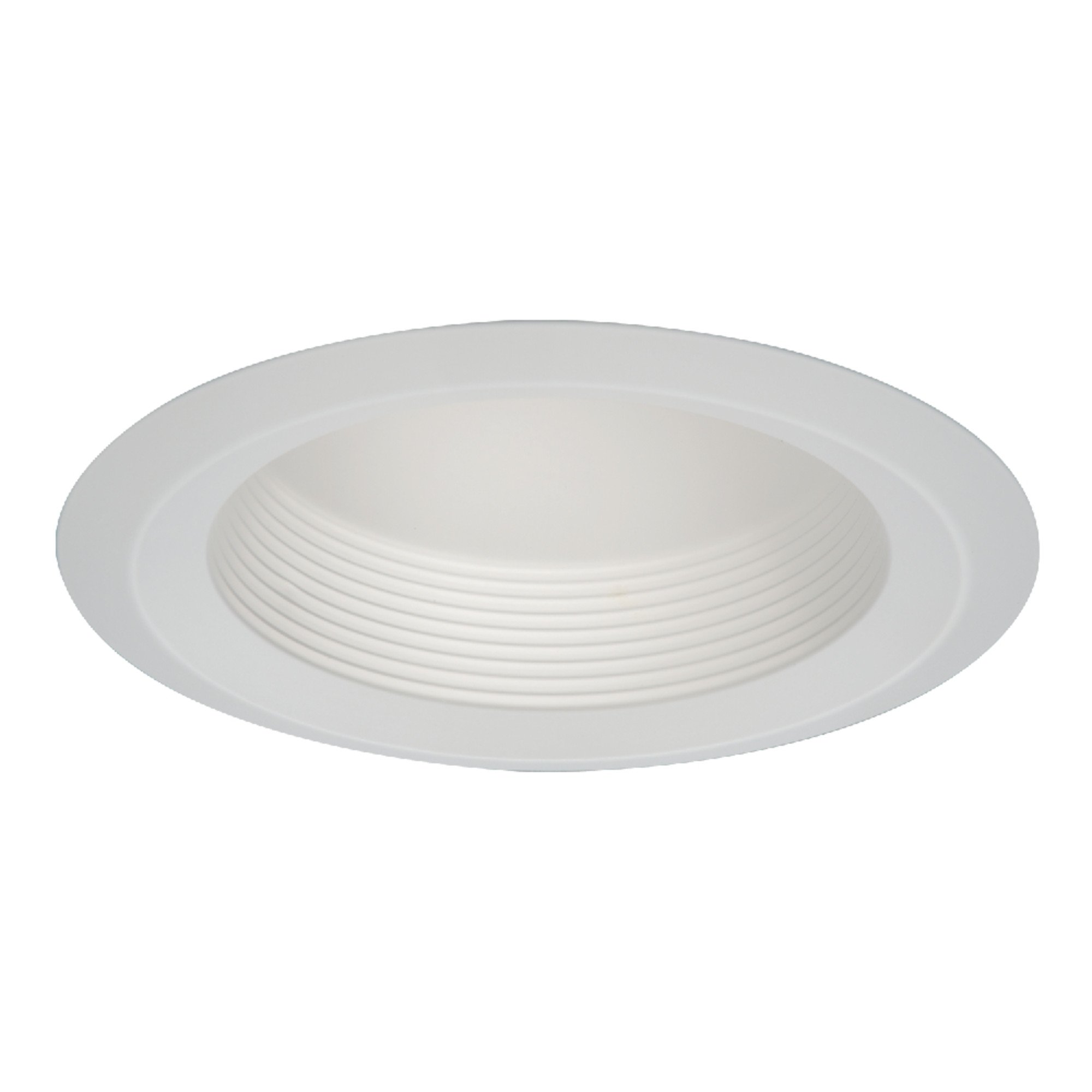 6126WB Recessed Self-Flanged White Trim with Full Cone White Baffle, 6"