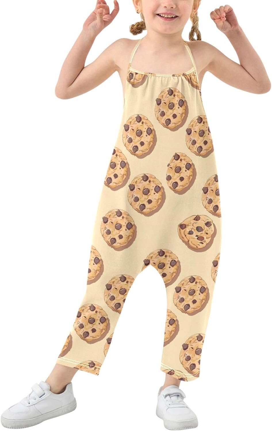 Novelty Print One Piece Jumpsuit for Girls Toddler Summer Clothes Sleeveless Cotton Rompers