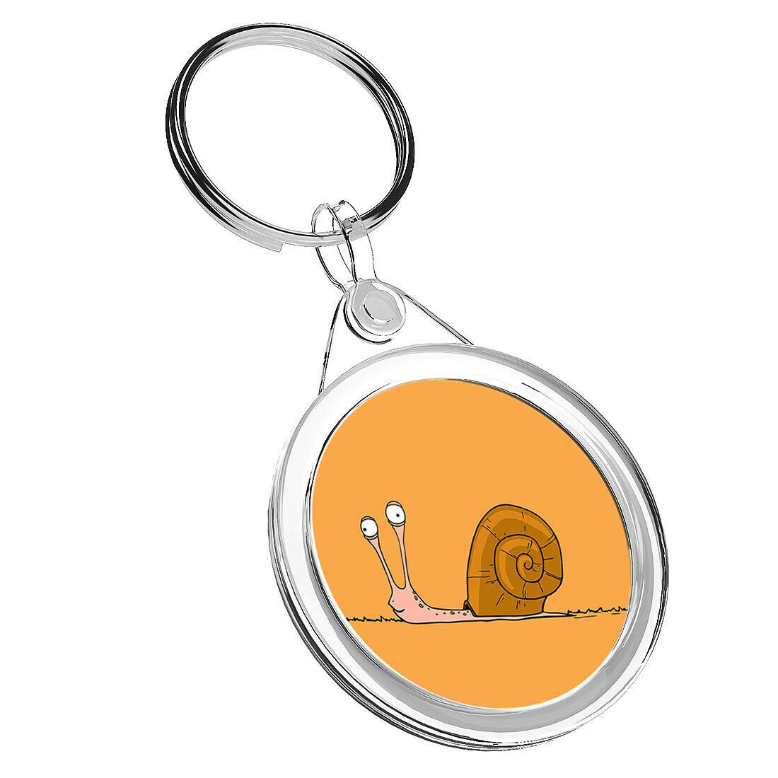 Destination Vinyl Keyrings Unisex Kids Multi 1 X Snail Cartoon Garden Slug - Keyring Ir02 Mum Dad Kids Birthday #15638
