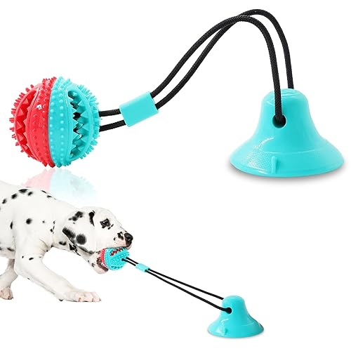 Askhald Dog Toys Dog Chew Toys for Aggressive chewers, Puppy Dog Training Treats Teething Rope Toys for Boredom Dog Puzzle Treat Food Dispensing Ball Toys for Puppies Teething (Blue) - Blue