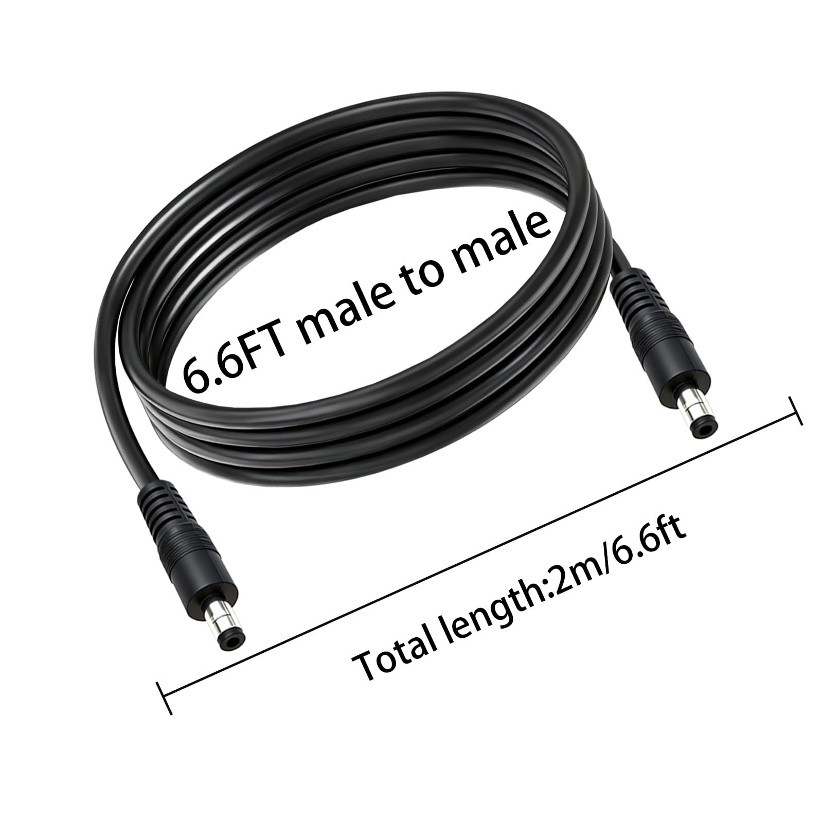 Gleichstrom-Verlängerungskabel, 5,5 mm x 2,5 mm, Stecker auf Stecker, Netzkabel, 19 V, 24 V DC, Netzteil, Stecker-Adapter, für CCTV-Kamera, Solarüberwachung, LED-Lichtstreifen, Konzentratorbox, Auto