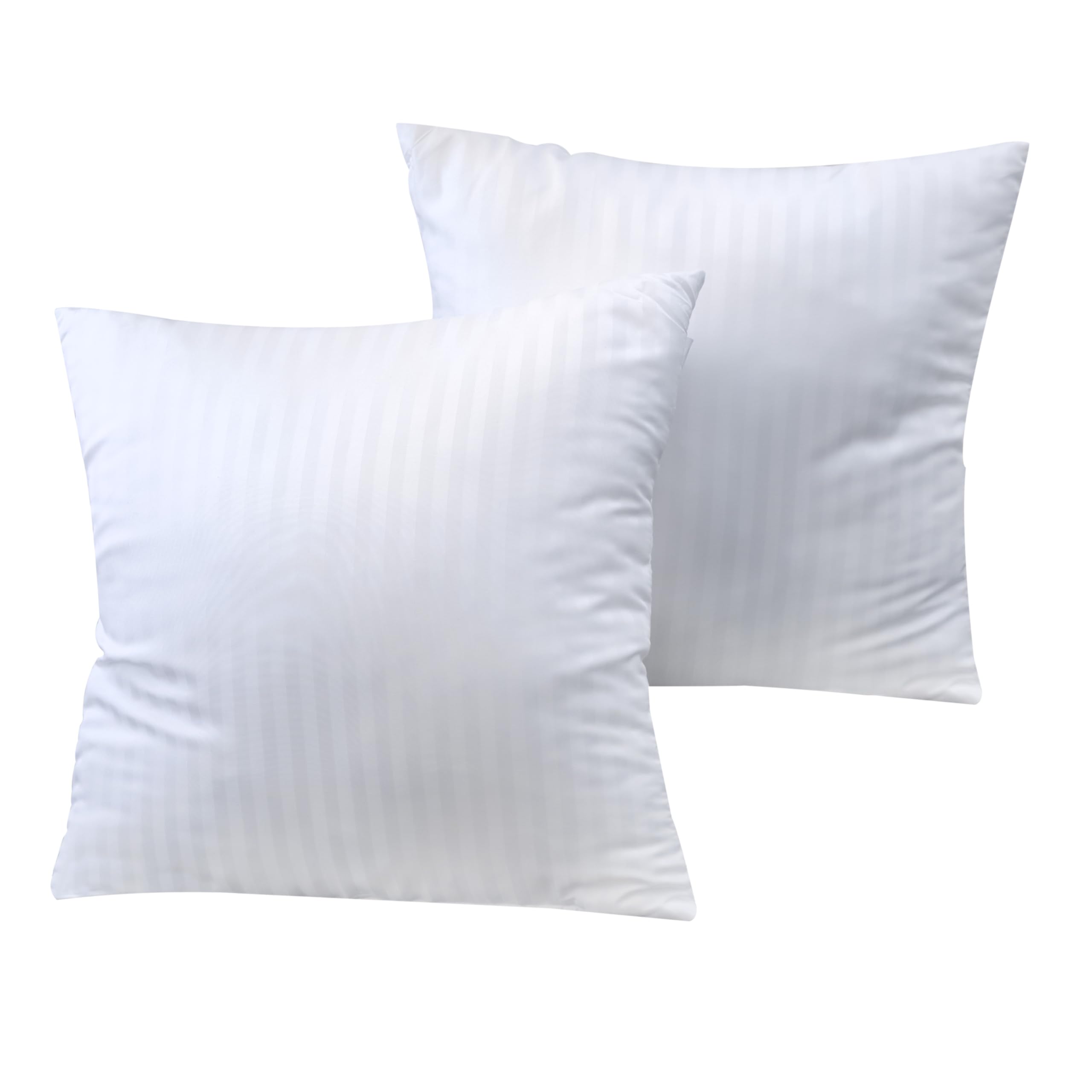 Crystals Pack Of Cushion Inner Pads, 45X45cm (18X18”) Cushion Pads Inserts Fillers Scatters, Hollowfibre Pillow (White - Strips) Size 2