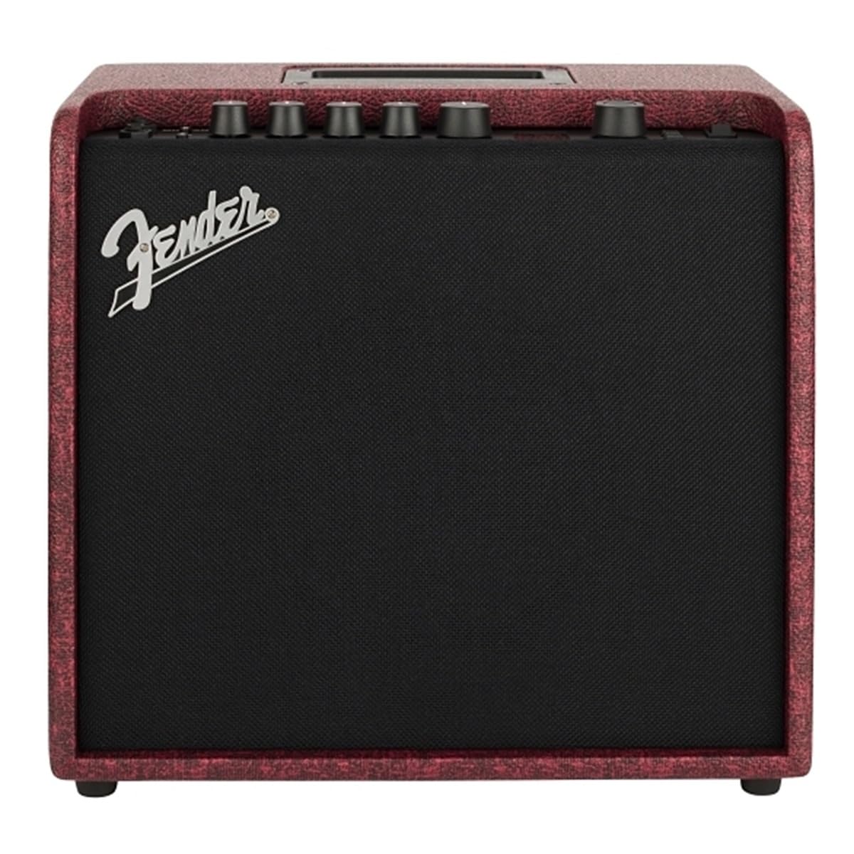 Fender Mustang LT25 Gitarrenverstärker 25W mit vielseitigen Tönen, 60 Voreinstellungen, 20 Amperetypen, 25 Effekte, einfache Benutzeroberfläche, integriertes Tuner und USB-Anschluss, Weinrot