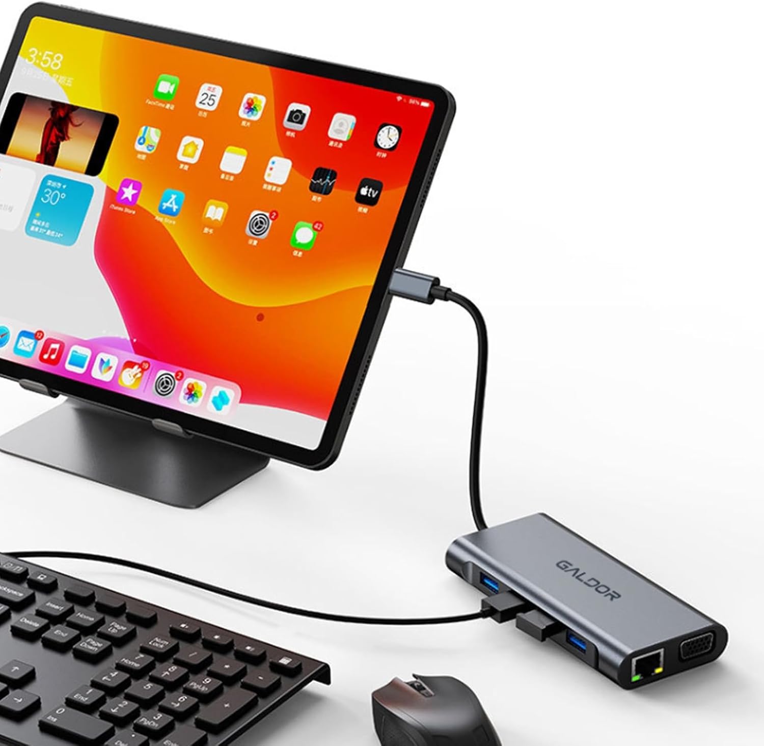 USB C Hub Laptop Docking Station 11 in 1 USBC Adapter Dongle to HDMI,Ethernet,4 USB,VGA,TF SD Card Reader,Audio,PD Compatible with iPhone16/MacBook and Other Type C Laptops