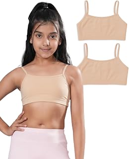 Lily Chic Lightly Padded First Bra for Girls 10-12 Years| Built-in Light Flat Padding| Cotton Stretch Beginners Bra with N... Price In India