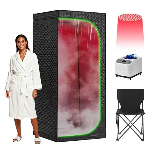 Steam Sauna Tent with Red Light Therapy, Portable Indoor Sauna