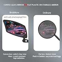 Vista 4 de Espejo de bicicleta para manillar, lente de vidrio resistente a los arañazos, ajustable y giratorio seguro espejo retrovisor para bicicleta