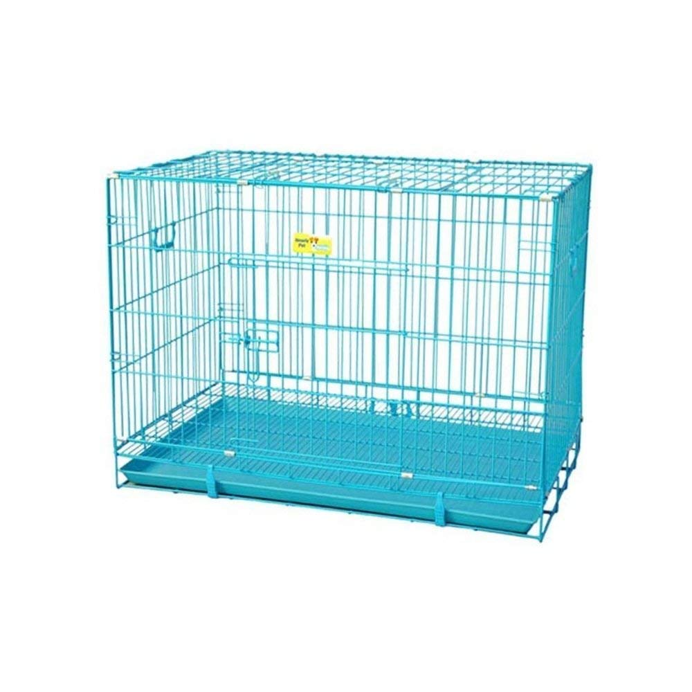 RvPaws Metal Dog Cage, Pet Cage Foldable & Durable Cage With Removable Tray (Blue, 24 Inch) (B07XW7B6FQ) Amazon Price History, Amazon Price Tracker