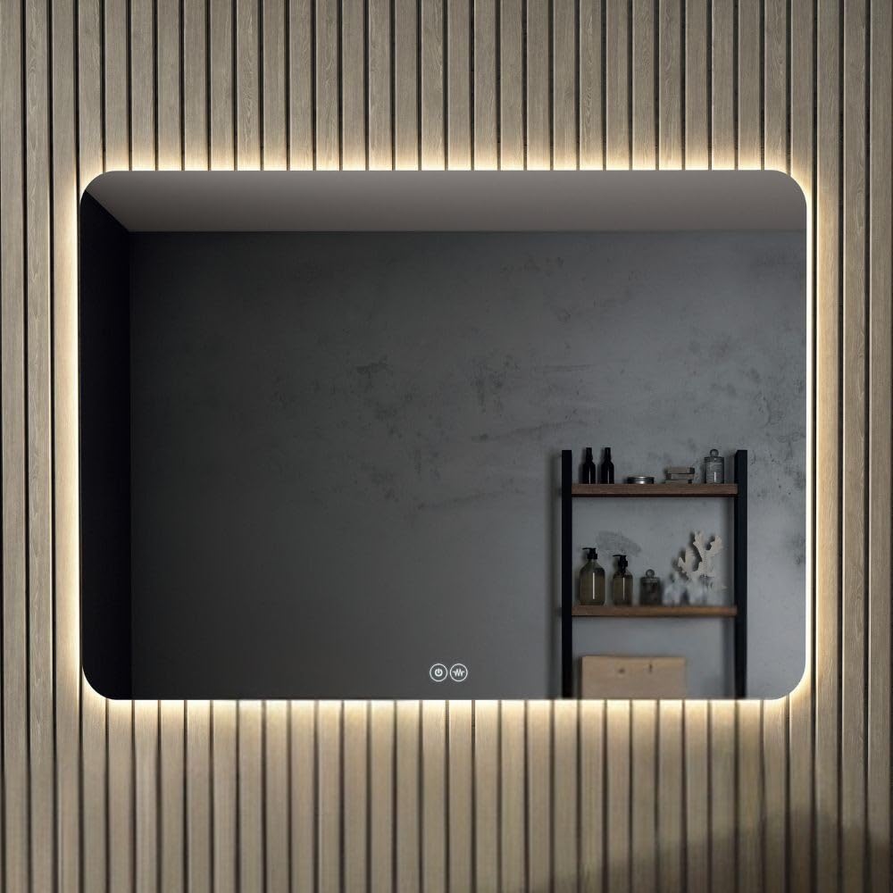 Indomita Lusterko łazienkowe z podświetleniem LED, zapobiegające parowaniu Dhaka 120x80