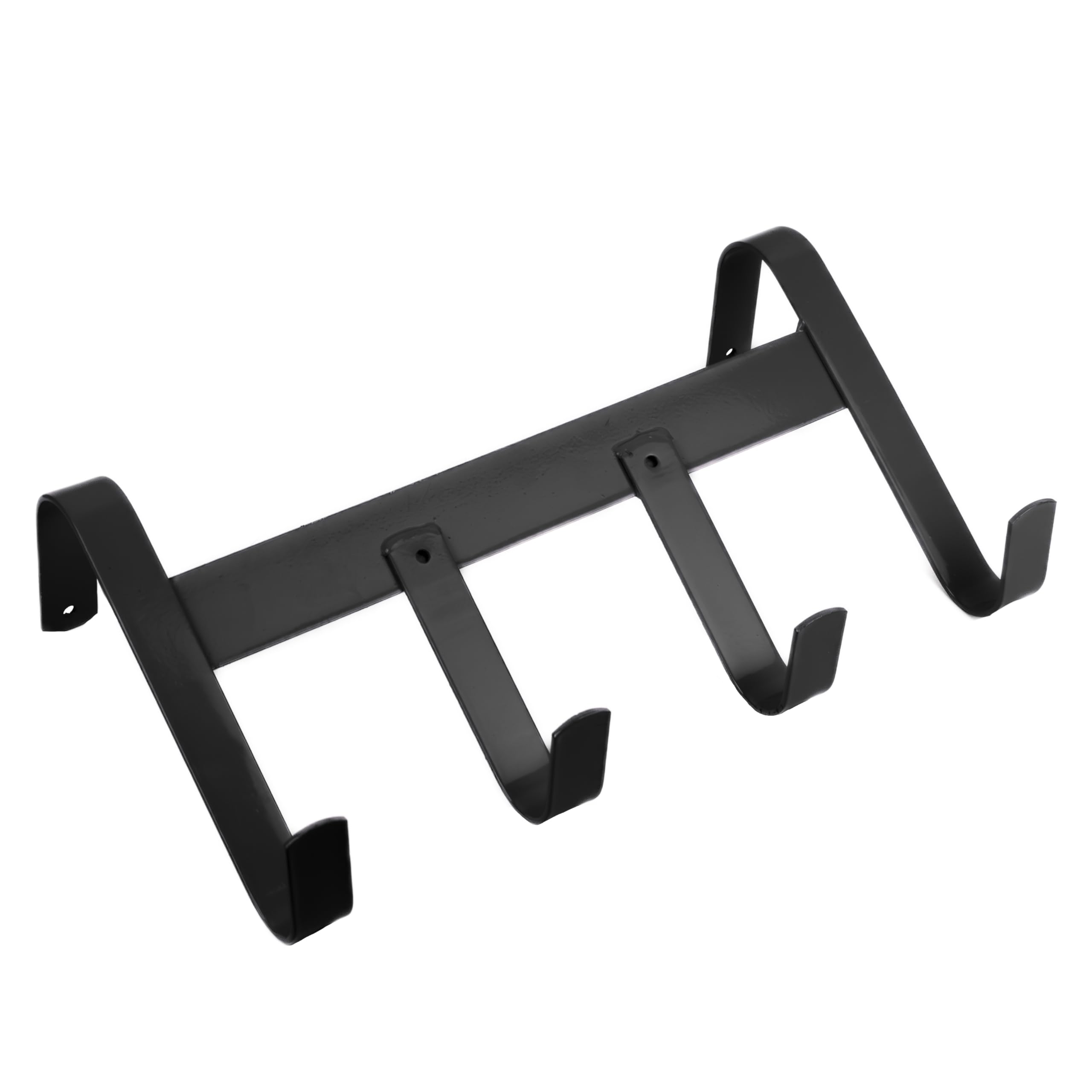 GS Equestrian & Country 4 Hook Metal Handy Hanger – Wall Mounted Tack Rack for Bridles, Headcollars & Equipment Storage (Black, One Size)