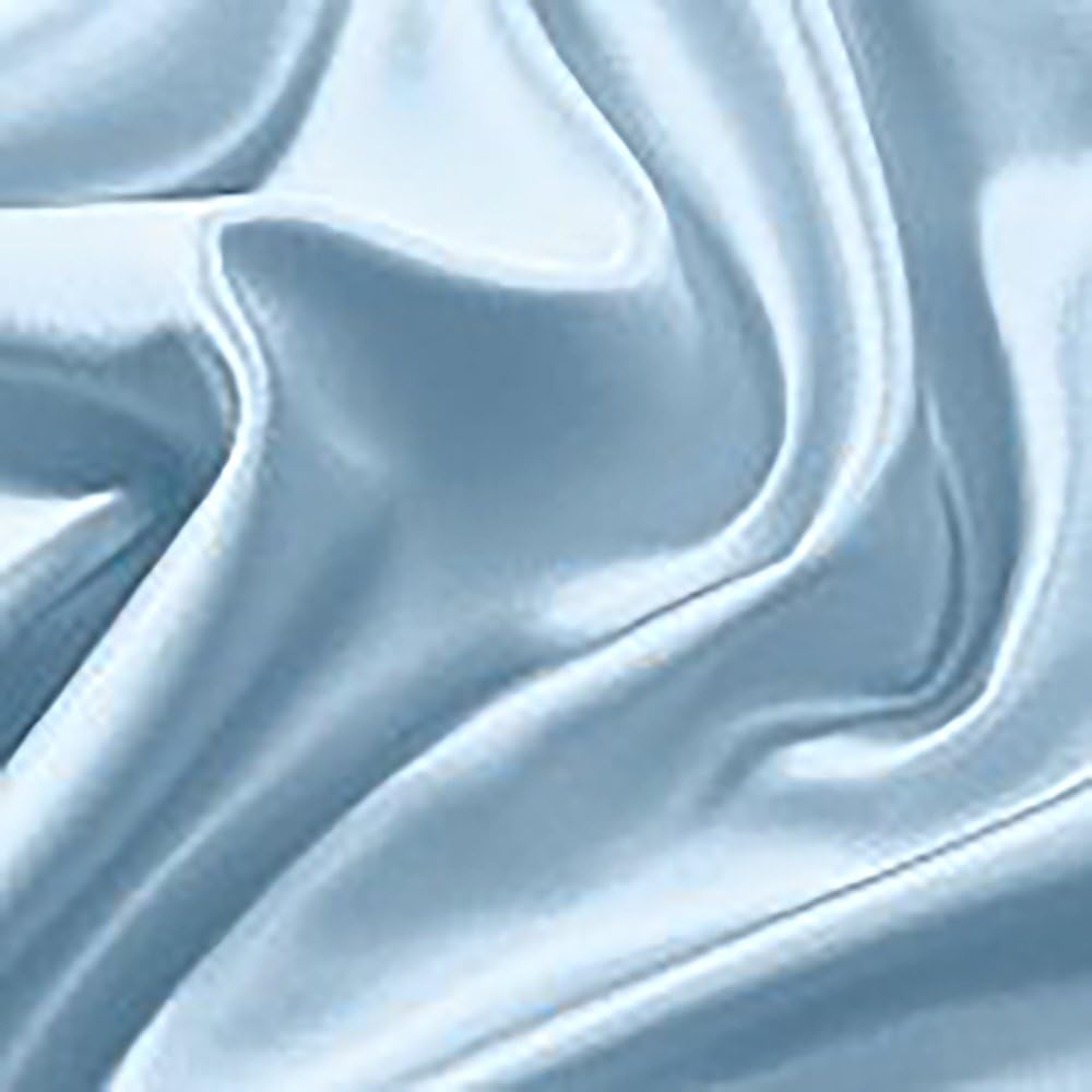 Luxurious Blue Satin Envelope Closure Pillowcase