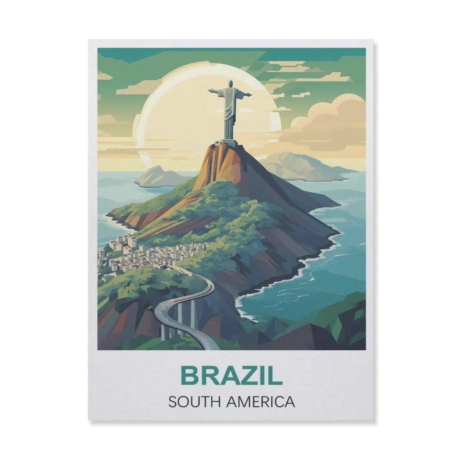 Funny Bathroom Wall Decor Signs，Brazil South America(30x40cm）