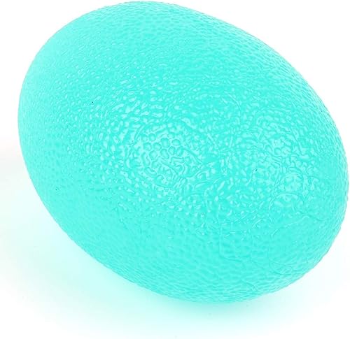 Bola de agarre en forma de huevo, bola de agarre de terapia de masaje de silicona para muñeca y dedos, ejercicio de fuerza, alivio del estrés (verde)