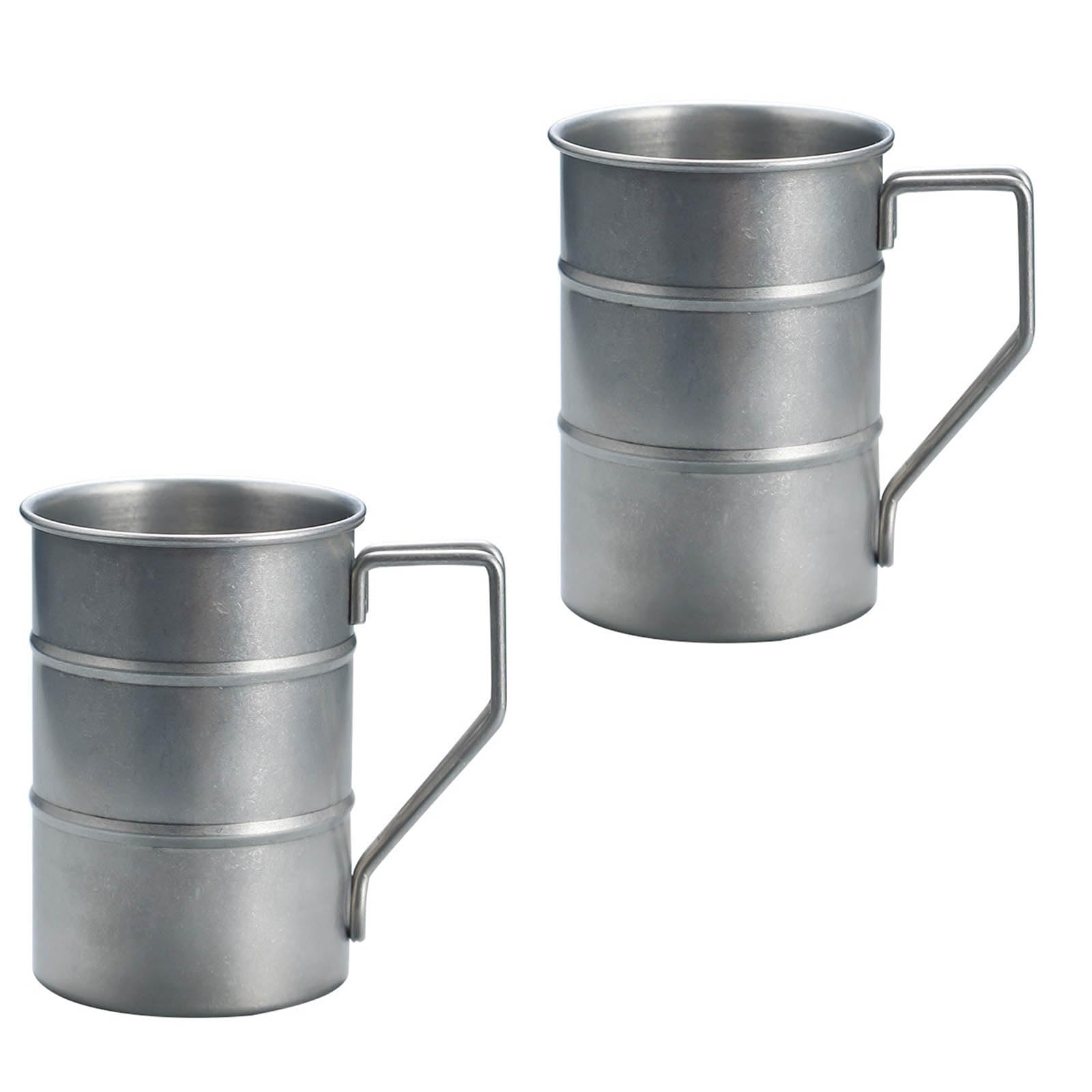 Elnwnnkc Silver Insulated Rustless Backpacking Cup Set 500Ml Rustproof Drinkware For Backpacking And Excursions Traditional Coffee Cup Set