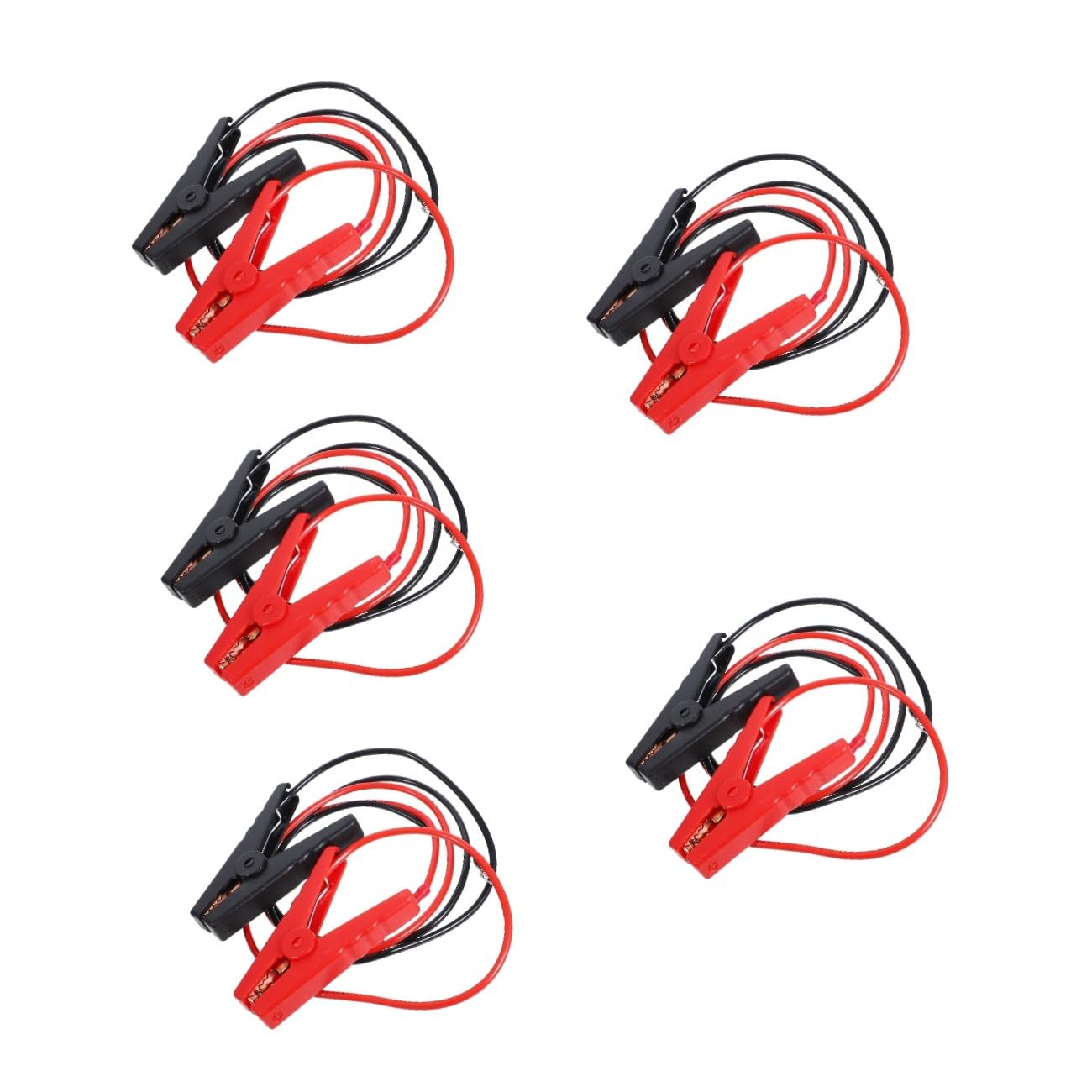 10 Pièces Pinces crocodiles électriques câble de démarrage pince batterie pinces crocodiles de batterie pince de démarrage d'urgence voiture -câbles avec fil pince portative Gatuida