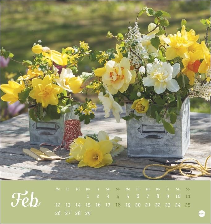 Blumengrüße Postkartenkalender 2024. Kleiner Kalender mit 12 traumhaften Fotos von Blumensträußen und Blüten. Zum Aufstellen oder Aufhängen. Blumen-Kalender 2024 mit Postkarten - Image 4