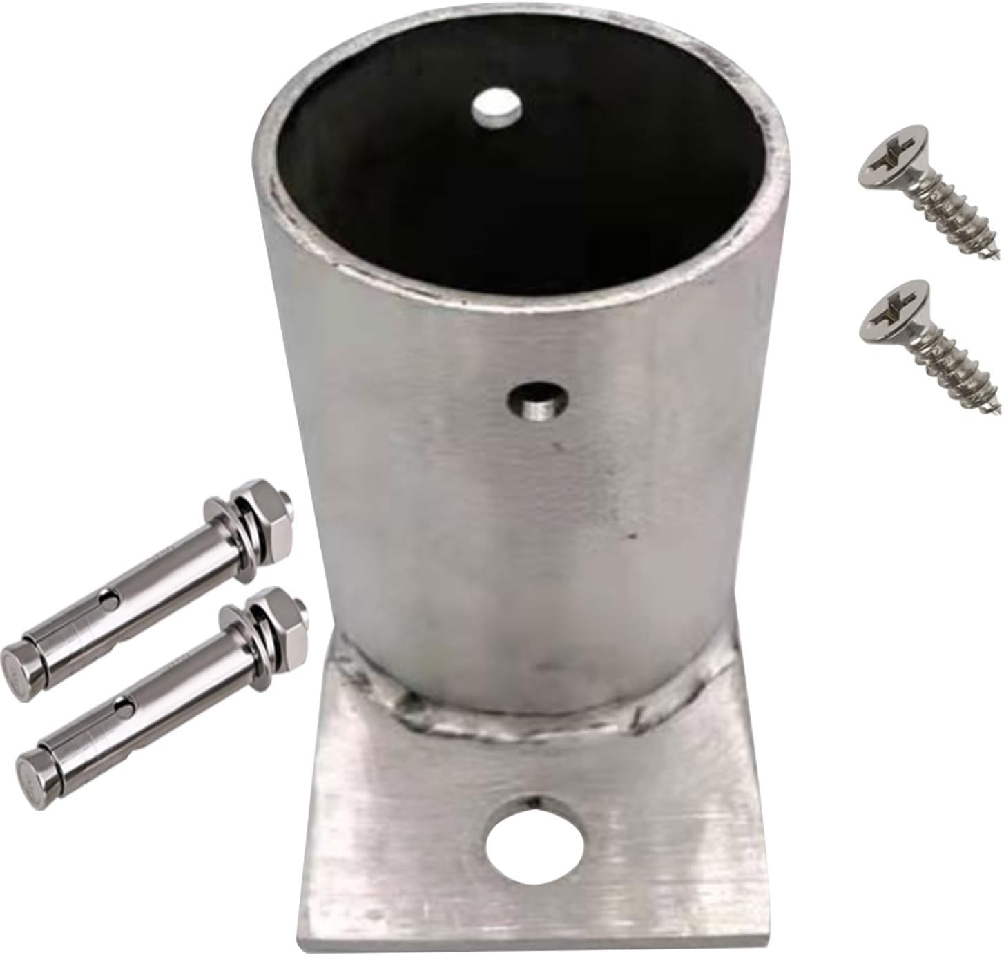 Stainless Steel Post Base for Decks & Fences, Durable Post Bracket Anchor (60x80mm/2.4x3.2in) - Ideal for Railing, Handrails, Mailboxes and Post Supports