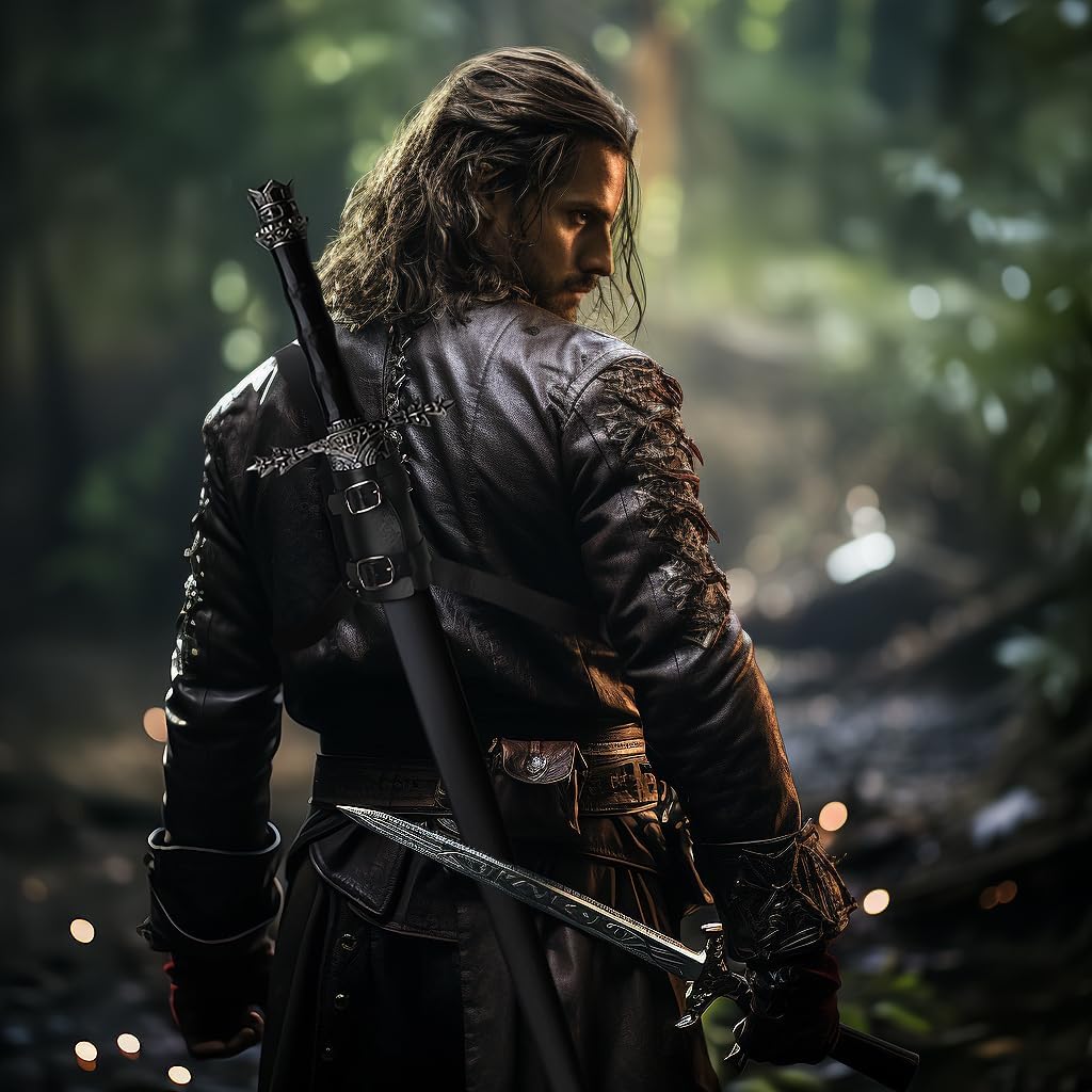 HOMELEX Medieval Leather Back Sword Shoulder Frog - Adjustable Sheath Holster Renaissance Warrior Costume Accessory - Image 3