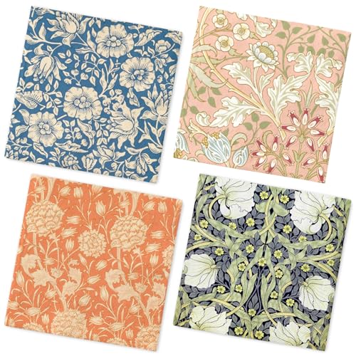 Whaline 50Pcs William Morris Floral Paper Napkins