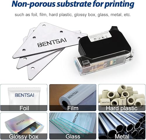 Miniatura 2 de BENTSAI BT-2580P Original Solvente Cartucho de tinta de secado rápido Impresora de inyección de tinta de mano BT-HH6105B2BT-HH6105B3B10 (negro)