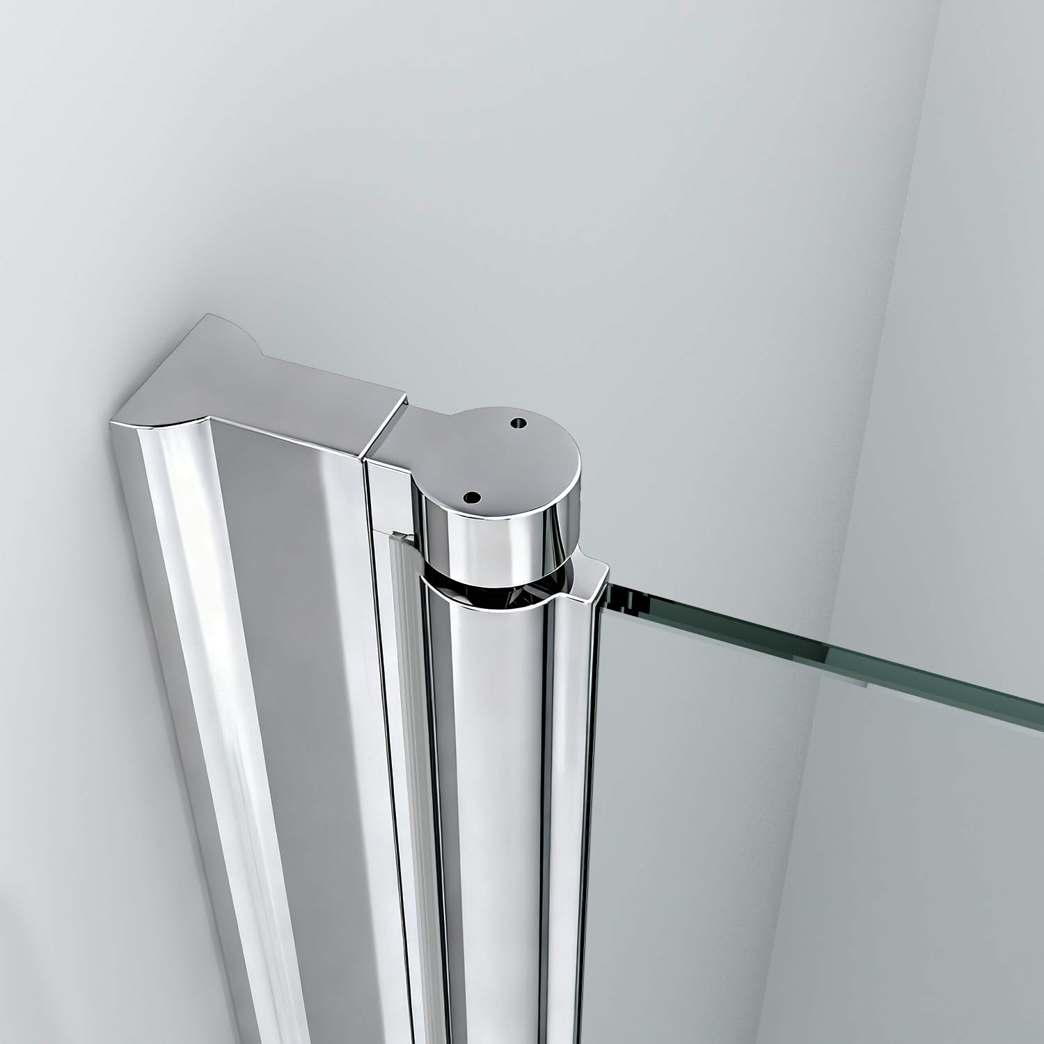 AQUABATOS Duschtür Pendeltür 100 cm | Transparentes Sicherheitsglas 6 mm | Chromoptik-Profil | Reversible Öffnung (Innen/Außen) | Barrierefreier Zugang | Einfache Montage