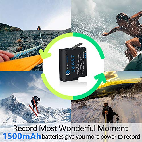 Cs Coolshow CS-GP5BTC Coolshow Hero 7 6 5 Battery Replacement (2 Packs) And Triple Hero 7 Charger Compatible With Gopro Hero 7 Black,Hero 6 Black thumb #6