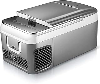 SFLRW Przenośny chłodnica samochodowa 12 V (18L) Przenośny zamrażarka samochodowa Lodówka Lodówka Sprężarka elektryczna (-7.6 □ do 50 □) dla pojazdu RV Van Truck Boat Camping Road Trip Home Użyj 12/24