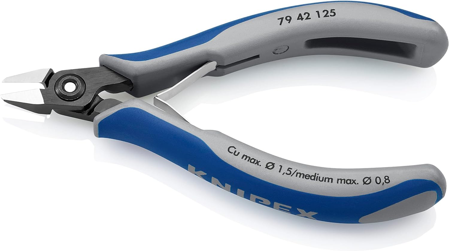 KNIPEX Precyzyjne szczypce tnące boczne dla elektroników z osłonkami wielokomponentowymi 125 mm, 79 42 125