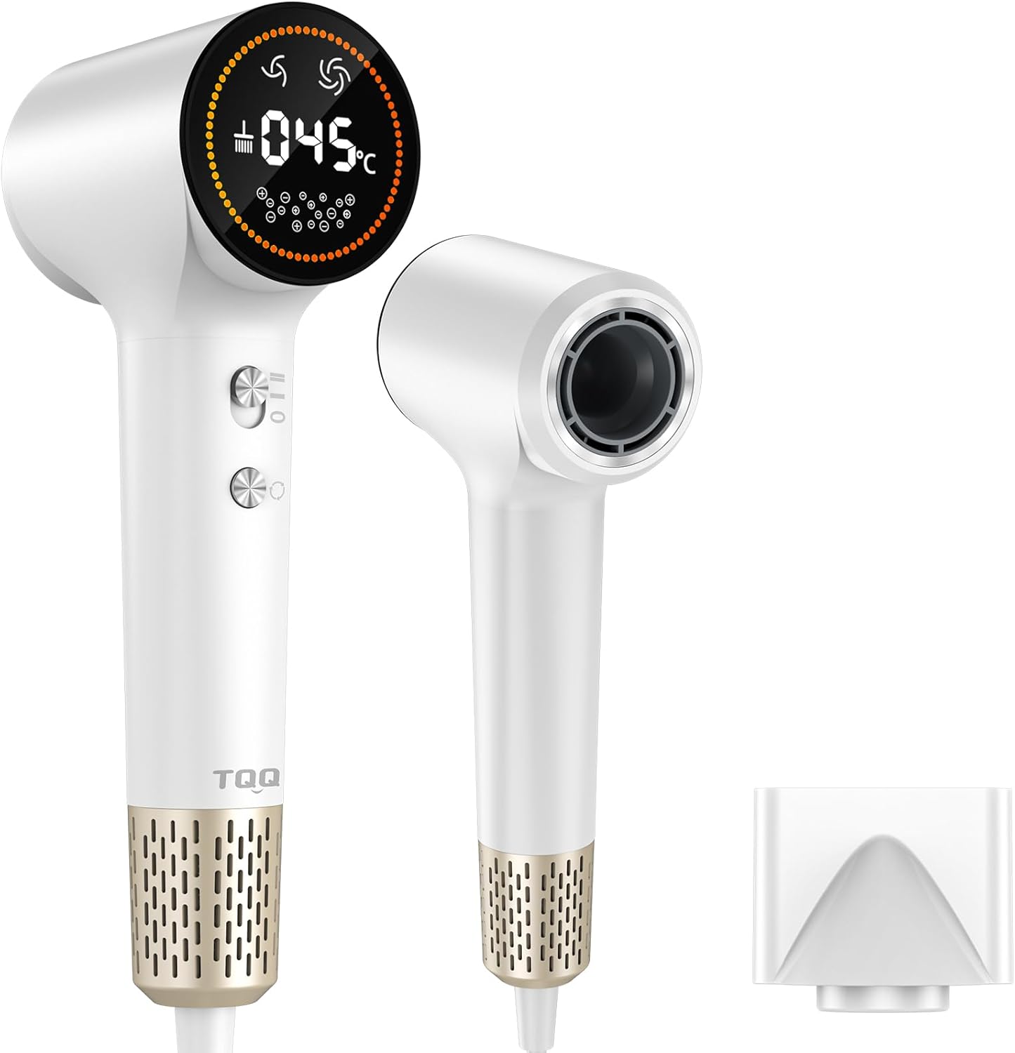 TQQ Hair Dryer, 400 Million Plasma Ionic Hairdryer, 110, 000 RPM High Speed Brushless Motor Blow Dryer for 2min Fast Drying, 57dB Low Noise Travel Hairdryers for Women and Men