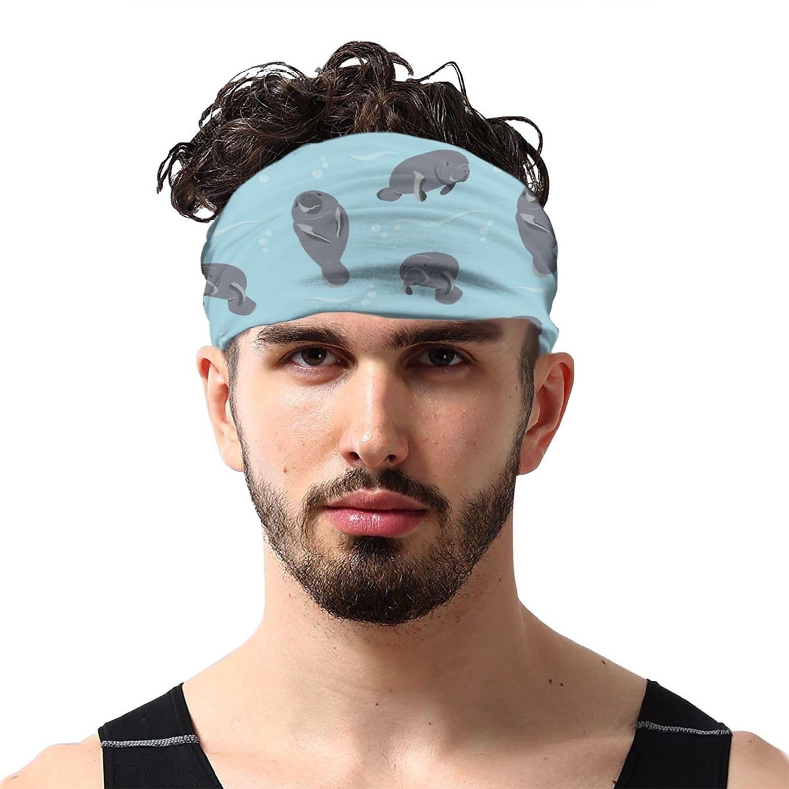 SEAEAGLE Manatee Multi-Functional Headband Face Mask Sports Bandana Cycling Scarf Neck Headwear