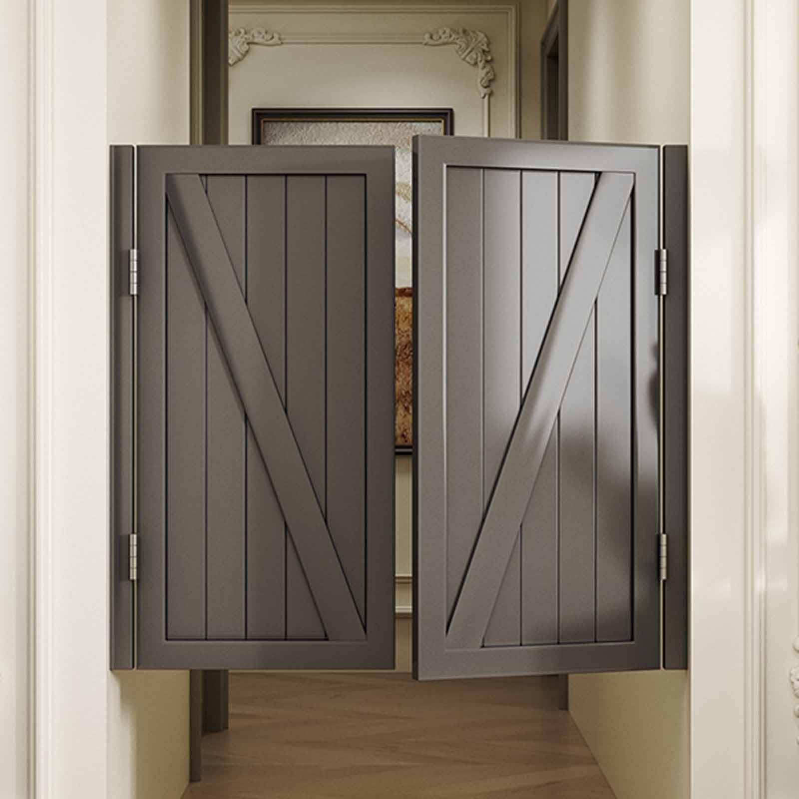 Porte Battante En Bois Massif, Porte De Café À Porte Battante À Volet, Porte De Séparation De Porte Battante En Denim De Salon Rétro, Adaptée Aux Escaliers De Cuisine De Bar ( Size : W70cmxh90cm(27.5"
