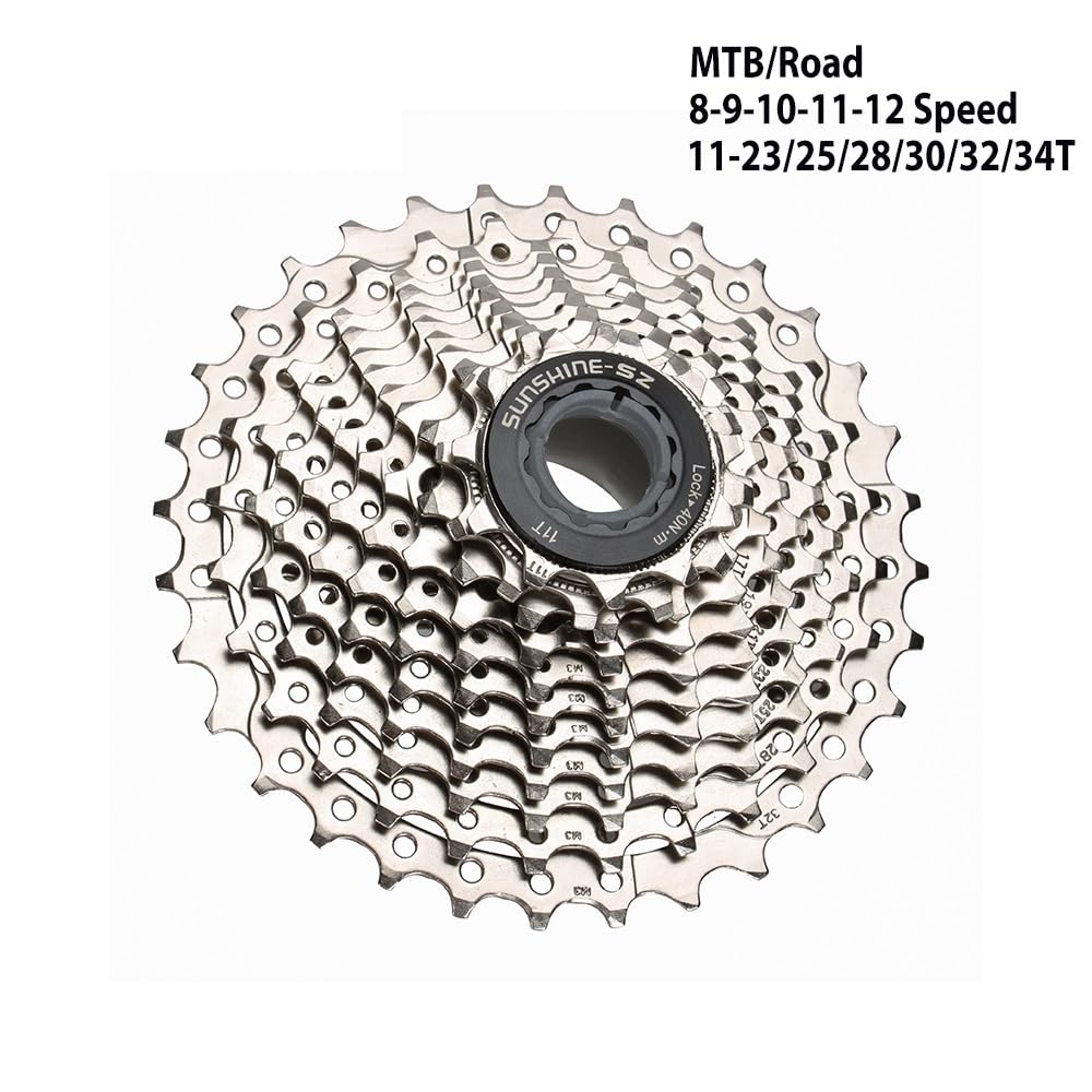PiñOn Bicicleta Cassette de velocidad for bicicleta de carretera, 8, 9, 10, 11 y 12 velocidades, 11-25T, 28T, 30T, 32T, 34T, 36T, piñón libre for bicicleta de montaña PiñOnes Bicicleta MontañA