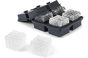 Crystal Ice Tray, Flawlessly Etched Cubes