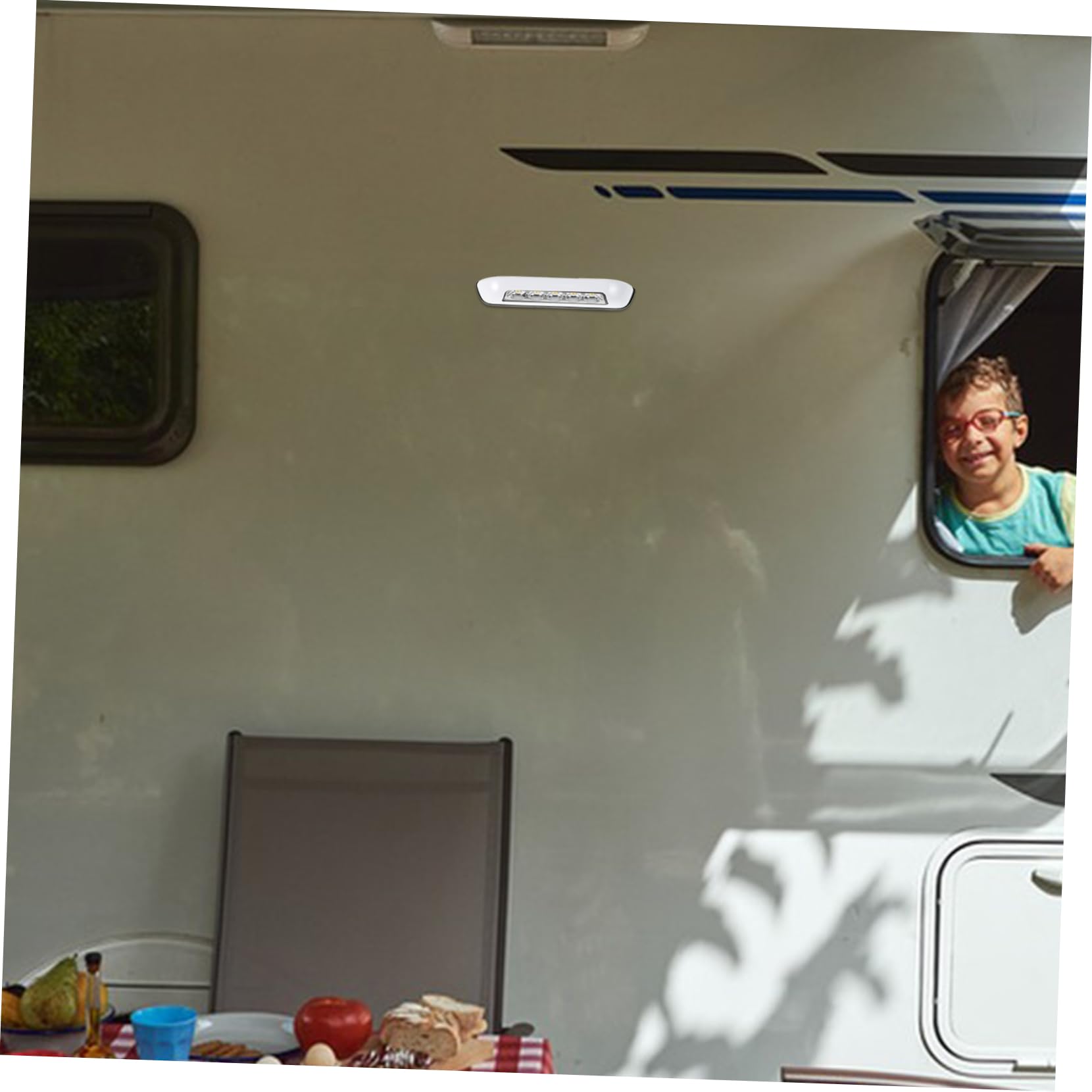 CLISPEED LED Impermeabili per Camper Illuminazione Esterna Veranda 12V Portatile Basso Consumo