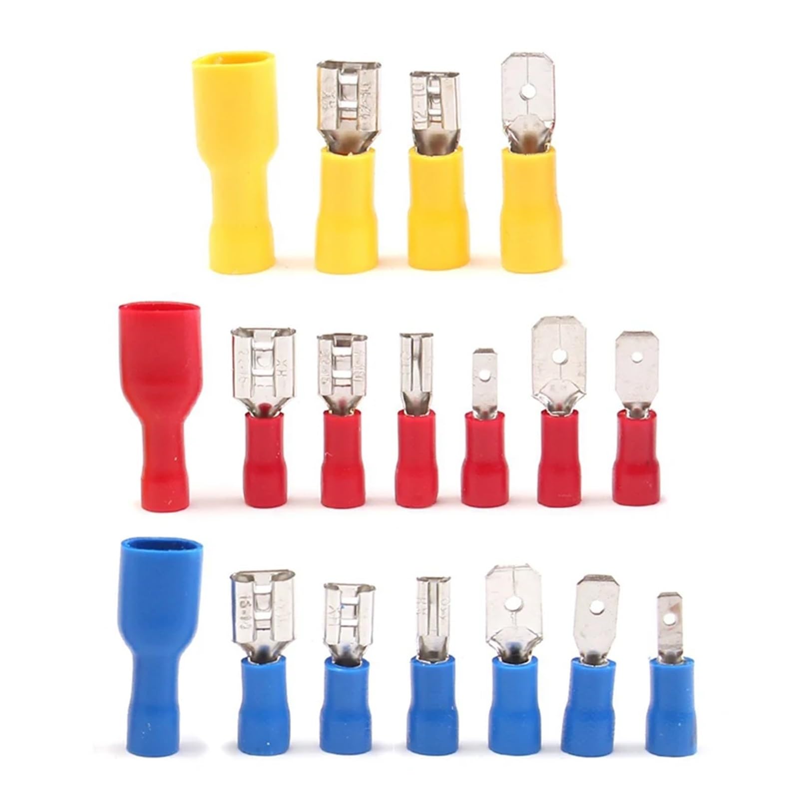 Kit de 900 conectores de pala macho/hembra aislados y 1 alicate de crimpado eléctrico de 22-10 AWG. Juego de herramientas manuales.