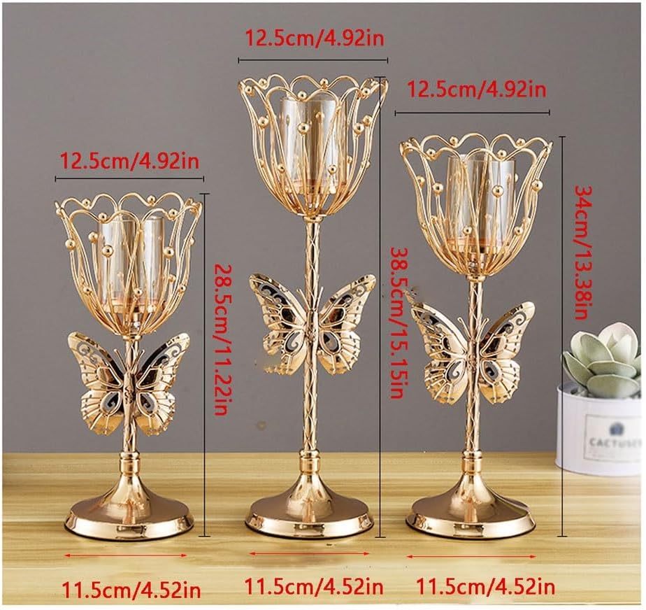 Candlestick Holders Nordic Style Iron Candlestick Candle Holders for Table Centerpiece (Size : Small)