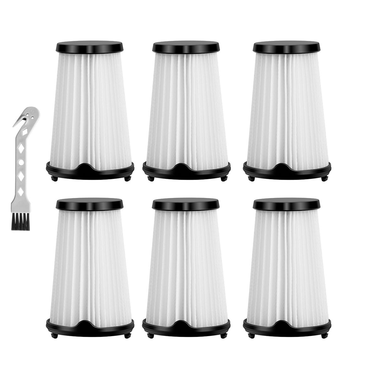 Threeten East 6 Pack VAF-1 Vacuums Replacement Filter Compatible with Electrolux Ergorapido Stick Vacuum Cleaner EHVS2510AW VS3510AR（Standard＆Pet Version) Part# EL65522