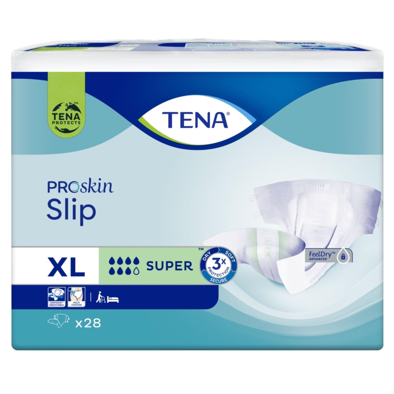 Pieluchomajtki TENA Slip ProSkin Super XL chłonne na rzep dorosłych 3x28szt