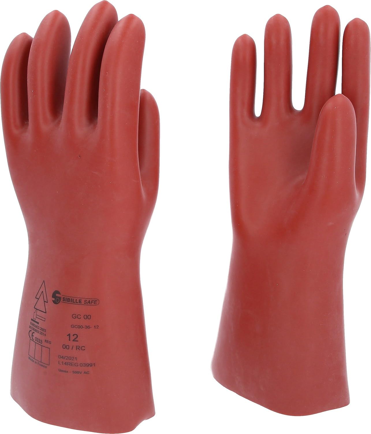 KS Tools 117.0068 Elektriker-Schutzhandschuh mit mechanischem Schutz | Größe 12 | Klasse 00 [500 V] | rot