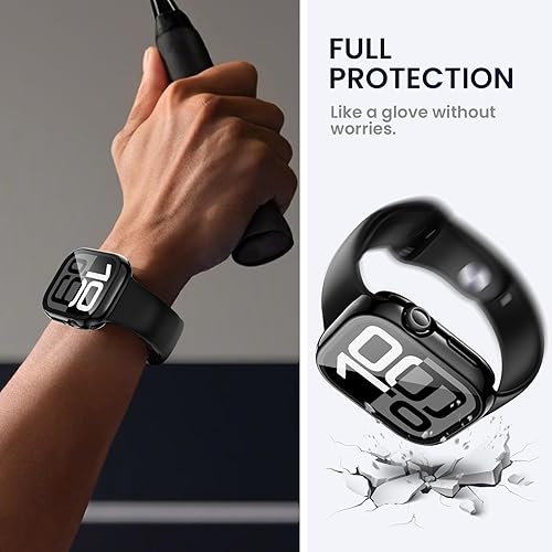 Vista 57 de Tensea - Funda protectora de pantalla impermeable para Apple Watch (2 en 1) para Apple Watch Serie SE 7, 5, 4, accesorios de 45 mm, iWatch protector