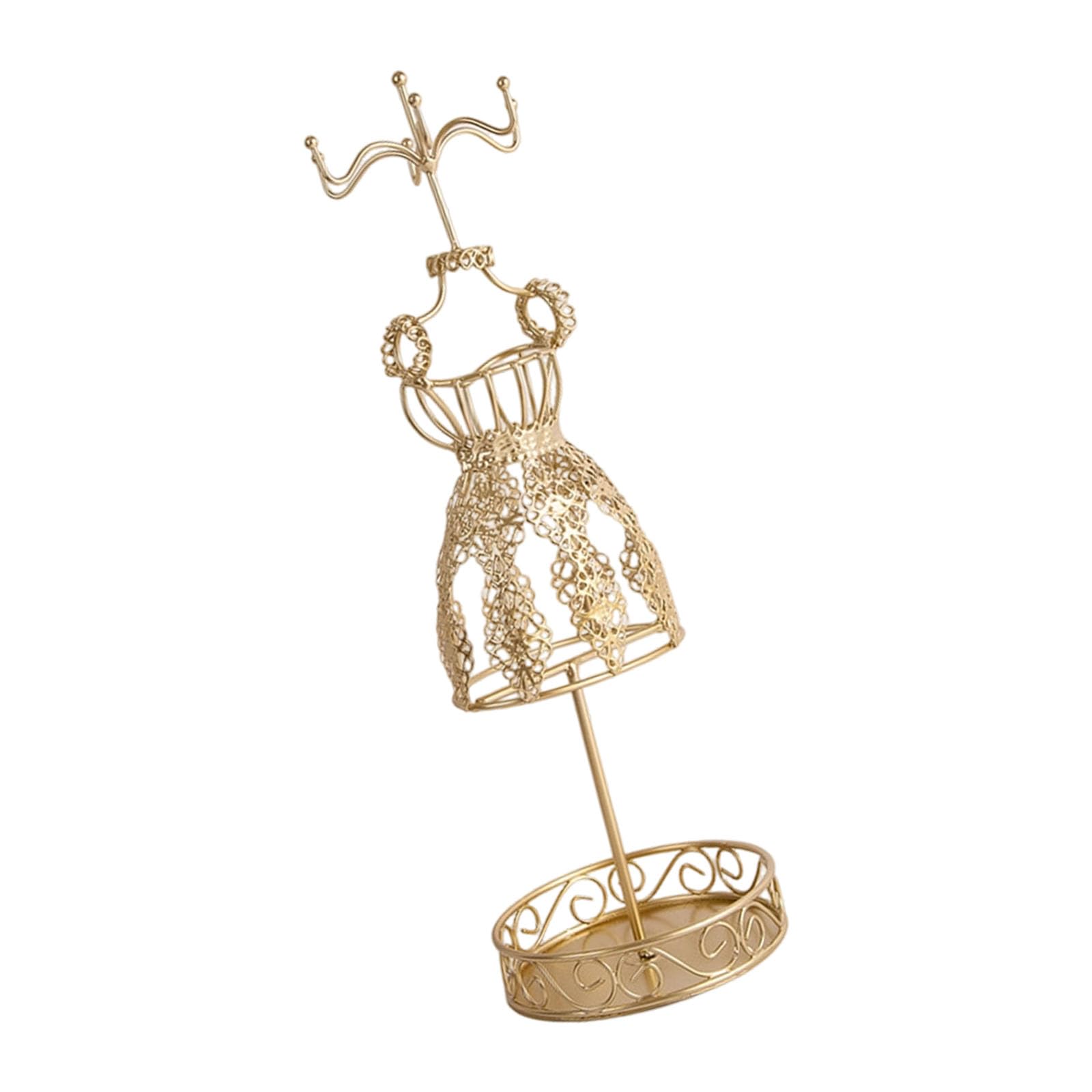 Generisch Eisen Schmuck Organizer mit mehrschichtigem Design, dekorativer Eisen Schmuckständer für Zuhause oder Geschäft Antiker Ohrringhalter