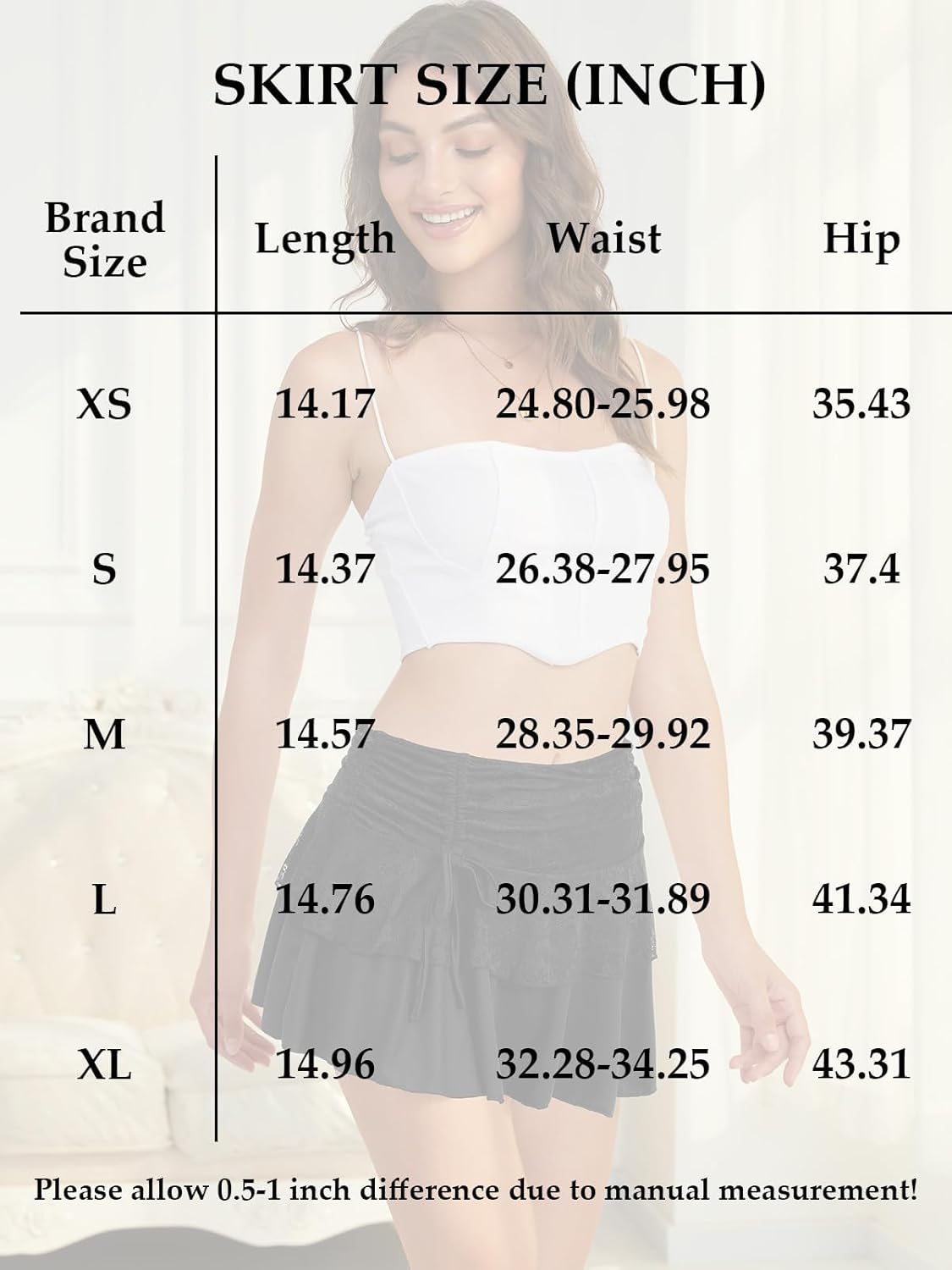 tobyto Women's Lace Ruffle Mini Skirt Low Rise Layered Lace Short Skirts with Underneath Club Night Out 2026 Trendy - Image 5