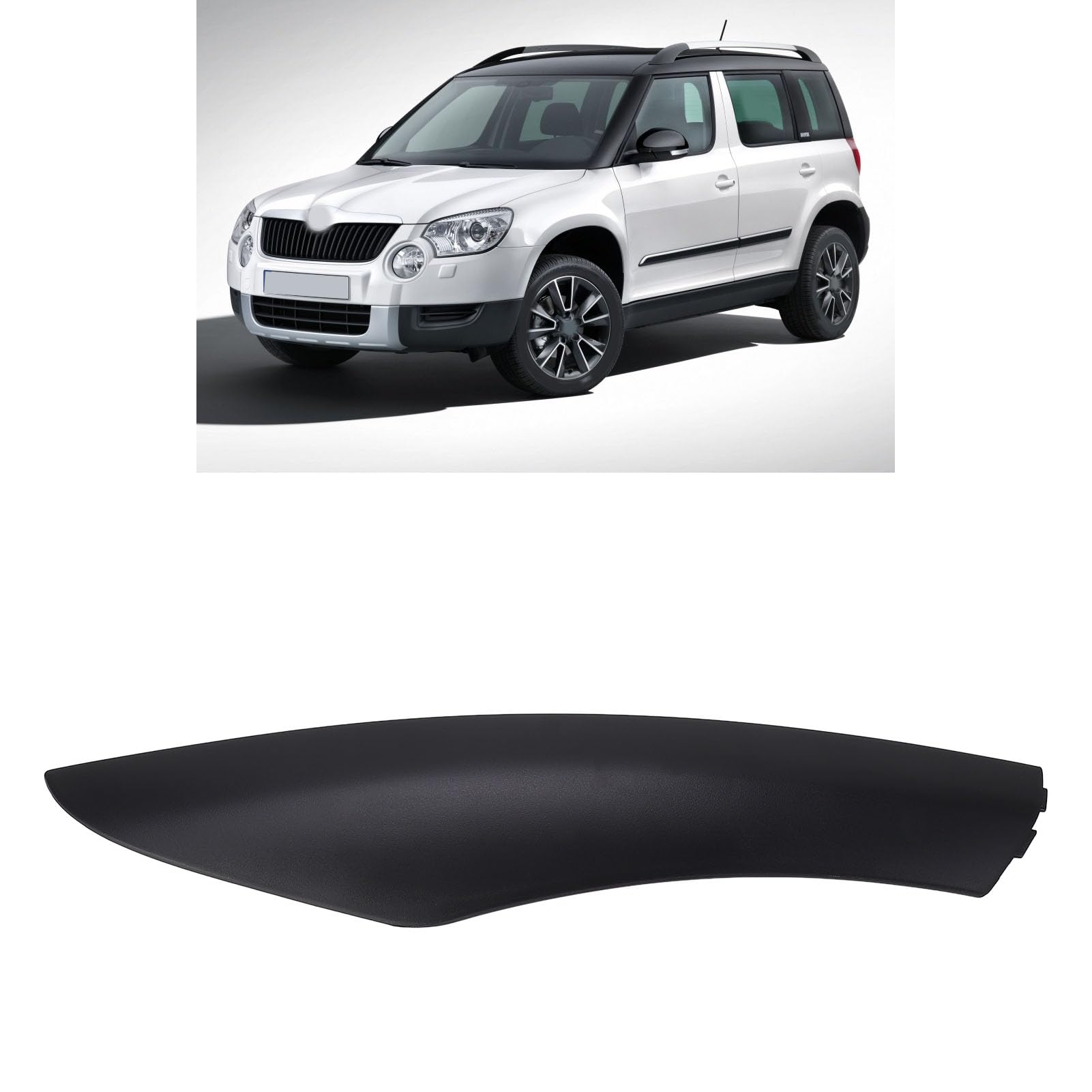 Yctze Coperchio per guida per portapacchi da tetto dell'auto, aspetto elegante, a prova di scolorimento, protezione affidabile, copertura esterna per binari del tetto (anteriore