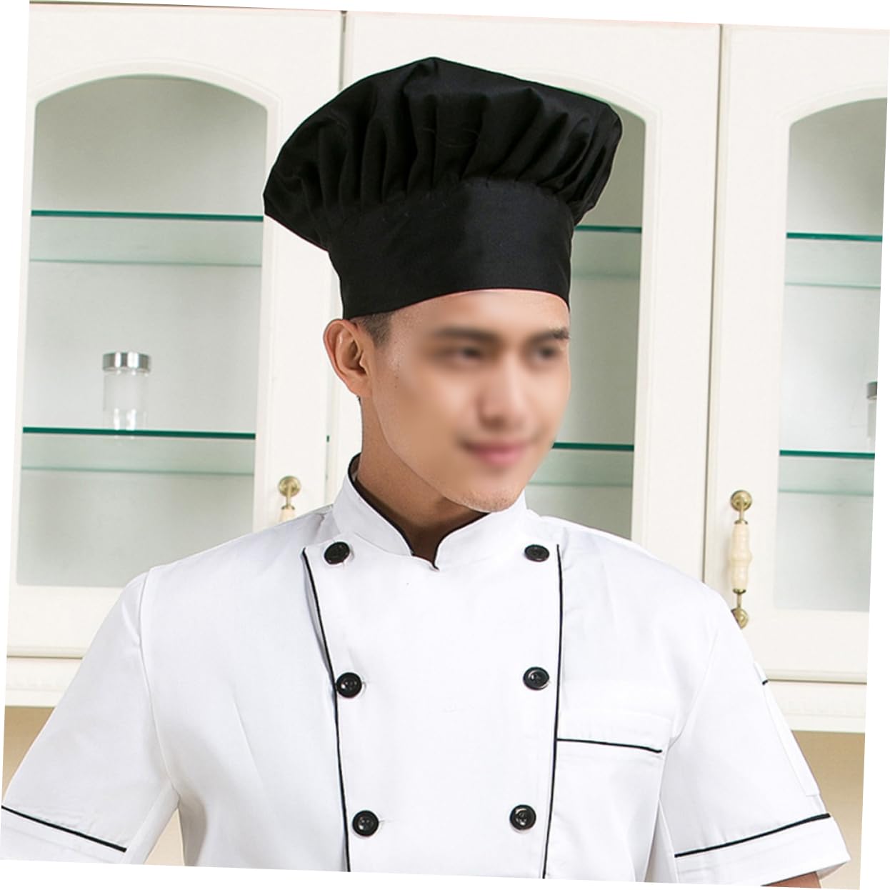 Gorra De Cocinero Sombrero De Restaurante Cocinar Black