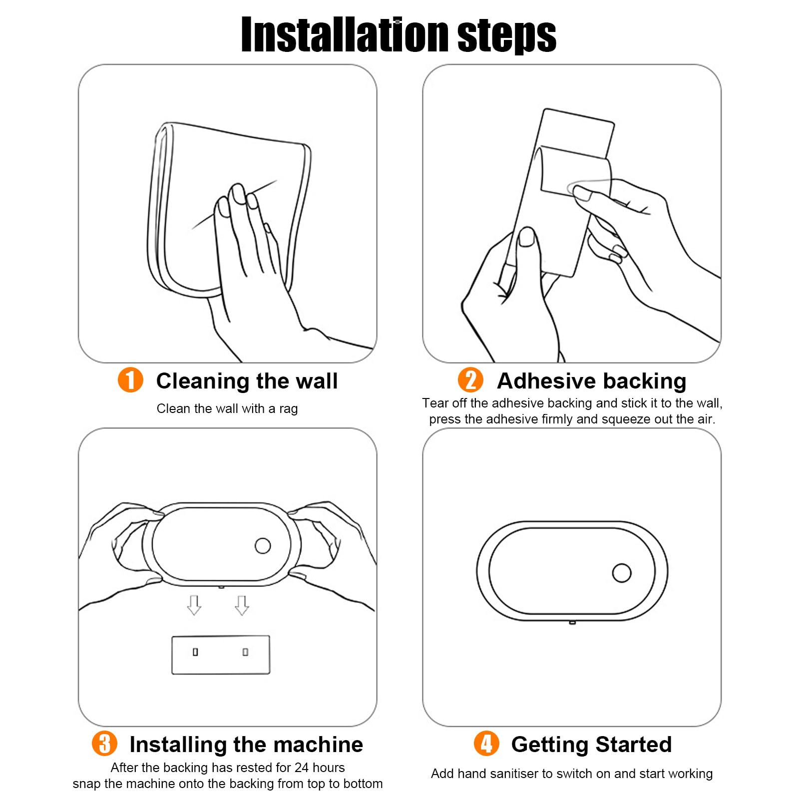 Dispensador automático de jabón montado en la pared, dispensador de sensor inteligente con pantalla | USB recargable IPX5 impermeable 3 niveles de volumen de espuma de ajuste 450 ml para cocina y baño