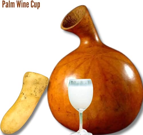 Miniatura 4 de Taza de vino de palma hecha a mano | Copa de vino africana de ternero a mano de la tribu Igbo (tamaño 4.5")