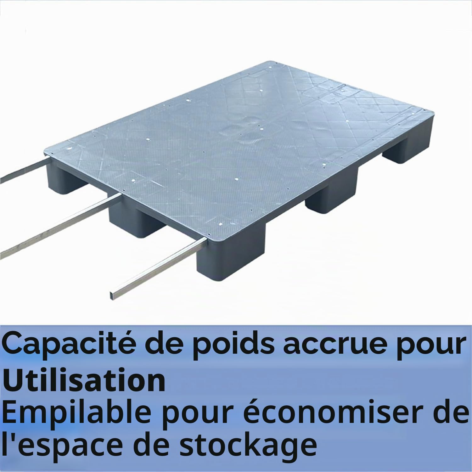 Palettes en Plastique Standard pour Le Stockage sous-Sol Sol légères et résistantes à l'humidité dans Les garages supermarchés, placards extérieurs Résistantes l'usure antidérapantes