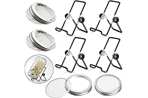Wide Mouth Mason Jar Sprouting Lids with Stainless Steel Stands