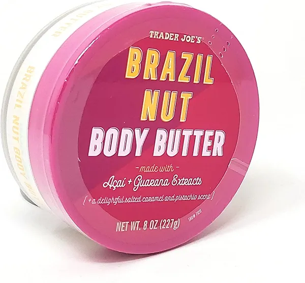 Trader Joe's Brazil Nut Body Butter Made With Acai and Guarana Extracts Net Wt. 8 Oz (227g) - Pack of 1